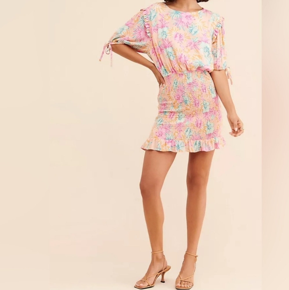 Lost + Wander Floral Sunset Mini Dress